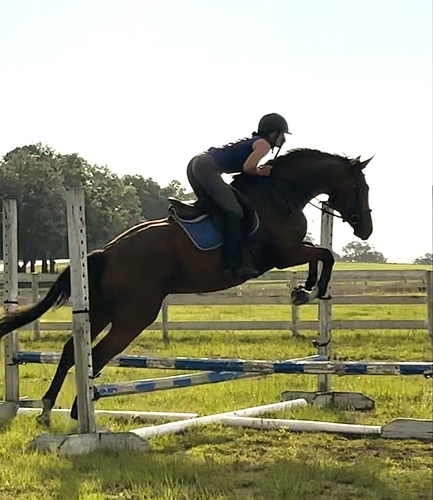 Bonsai jump over cross